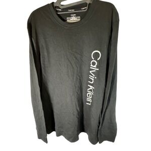 Calvin Klein Men's Logo Sleepwear Long Sleeve T-Shirt, Black, Size M,‎ NWT